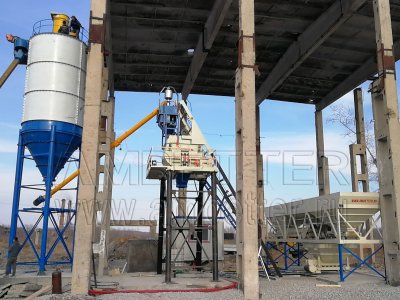 HZS35 бетонный завод（35m3/ч）,Магадан,Россия,2018г.