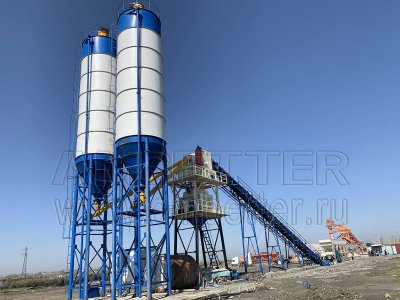 HZS90 бетонный завод（90m3/ч）,Самарганд,Узбекистна,2017г.