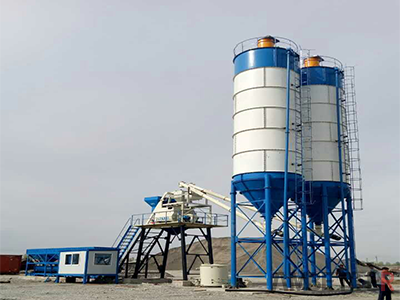 Бетонный завод 50 м3/ч работает в Узбекистане