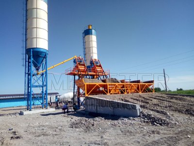 HZS35 бетонный завод（35m3/ч）,Самарганд,Узбекистна,2018г.