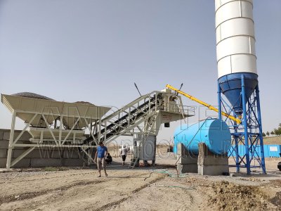 YHZS50 Мобильный бетонный завод（50m3/ч）,Самарганд,Узбекистна